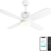 Small Remote Control Ceiling Fan and Light APP Control, Indoor Outdoor Low Profile Flush Mount Ceiling Fan for Patio Kitchen Dining Room Bedroom-16-ErisView