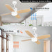 Small Remote Control Ceiling Fan and Light APP Control, Indoor Outdoor Low Profile Flush Mount Ceiling Fan for Patio Kitchen Dining Room Bedroom-21-ErisView