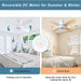 Small Remote Control Ceiling Fan and Light APP Control, Indoor Outdoor Low Profile Flush Mount Ceiling Fan for Patio Kitchen Dining Room Bedroom-4-ErisView