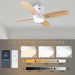 Small Remote Control Ceiling Fan and Light APP Control, Indoor Outdoor Low Profile Flush Mount Ceiling Fan for Patio Kitchen Dining Room Bedroom-5-ErisView