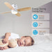 Small Remote Control Ceiling Fan and Light APP Control, Indoor Outdoor Low Profile Flush Mount Ceiling Fan for Patio Kitchen Dining Room Bedroom-7-ErisView