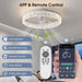 Small White Flush Mount Ceiling Fan with Light and Remote, Reversible Noiseless Ceiling Fan for Bedroom, Ceiling Fans for Low Ceiling-3-ErisView