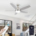 Smart Ceiling Fan with Light and Remote APP Control, Dimmable Reversible Ceiling Fan Winter Summer, Outdoor Fan for Patio, Modern Nickel Ceiling Fan-9-ErisView