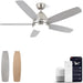 Smart Ceiling Fan with Light and Remote APP Control, Dimmable Reversible Ceiling Fan Winter Summer, Outdoor Fan for Patio, Modern Nickel Ceiling Fan-1-ErisView