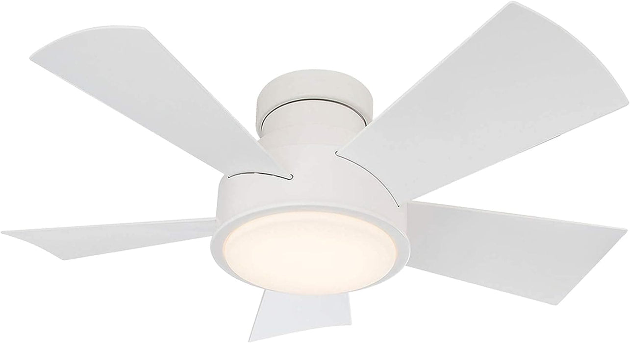 Smart Indoor Outdoor Flush Mount Bronze Ceiling Fan with LED Light Kit and Remote, Works with Alexa Google Assistant Samsung Things Ios android APP-15-ErisView