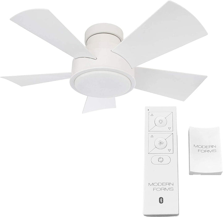 Smart Indoor Outdoor Flush Mount Bronze Ceiling Fan with LED Light Kit and Remote, Works with Alexa Google Assistant Samsung Things Ios android APP-16-ErisView