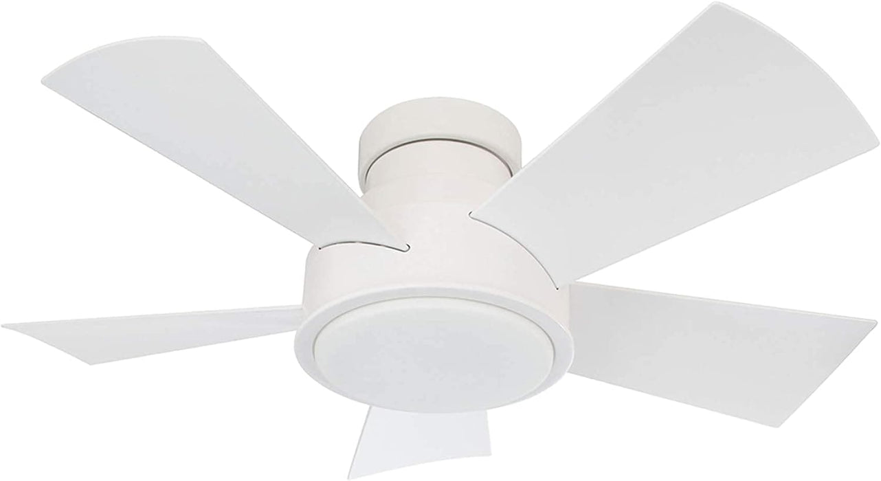 Smart Indoor Outdoor Flush Mount Bronze Ceiling Fan with LED Light Kit and Remote, Works with Alexa Google Assistant Samsung Things Ios android APP-17-ErisView