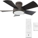 Smart Indoor Outdoor Flush Mount Bronze Ceiling Fan with LED Light Kit and Remote, Works with Alexa Google Assistant Samsung Things Ios android APP-2-ErisView