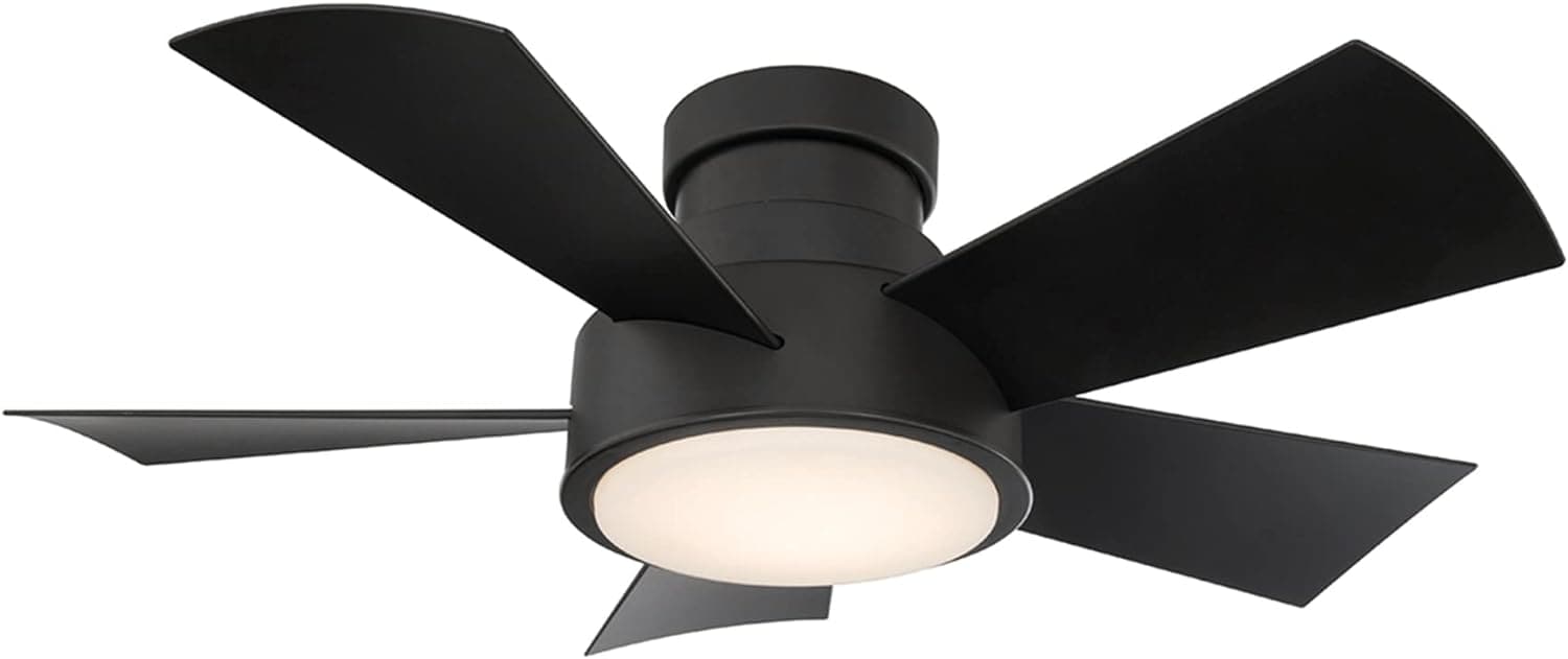 Smart Indoor Outdoor Flush Mount Bronze Ceiling Fan with LED Light Kit and Remote, Works with Alexa Google Assistant Samsung Things Ios android APP-41-ErisView