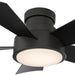 Smart Indoor Outdoor Flush Mount Bronze Ceiling Fan with LED Light Kit and Remote, Works with Alexa Google Assistant Samsung Things Ios android APP-41-ErisView