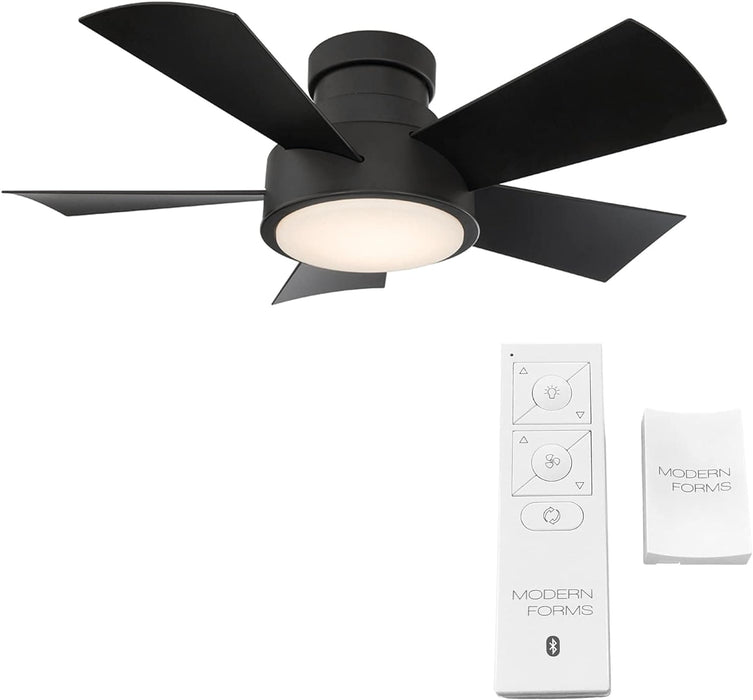 Smart Indoor Outdoor Flush Mount Bronze Ceiling Fan with LED Light Kit and Remote, Works with Alexa Google Assistant Samsung Things Ios android APP-42-ErisView