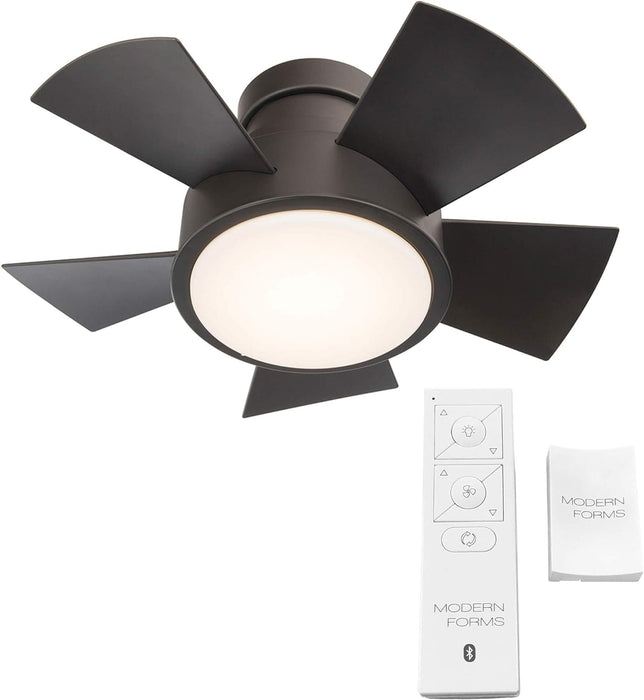 Smart Indoor Outdoor Flush Mount Bronze Ceiling Fan with LED Light Kit and Remote, Works with Alexa Google Assistant Samsung Things Ios android APP-45-ErisView