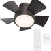 Smart Indoor Outdoor Flush Mount Bronze Ceiling Fan with LED Light Kit and Remote, Works with Alexa Google Assistant Samsung Things Ios android APP-45-ErisView