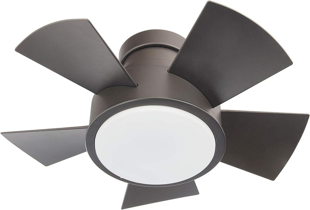 Smart Indoor Outdoor Flush Mount Bronze Ceiling Fan with LED Light Kit and Remote, Works with Alexa Google Assistant Samsung Things Ios android APP-46-ErisView