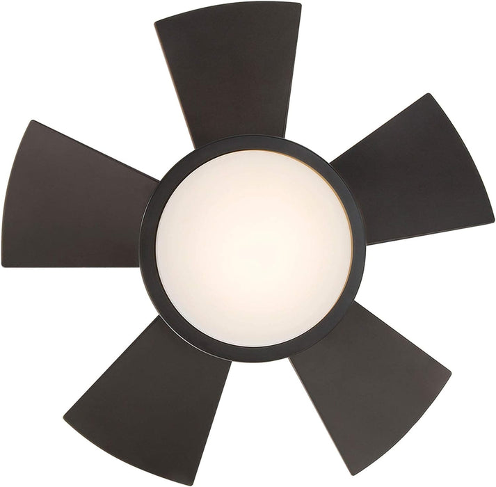 Smart Indoor Outdoor Flush Mount Bronze Ceiling Fan with LED Light Kit and Remote, Works with Alexa Google Assistant Samsung Things Ios android APP-48-ErisView