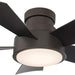 Smart Indoor Outdoor Flush Mount Bronze Ceiling Fan with LED Light Kit and Remote, Works with Alexa Google Assistant Samsung Things Ios android APP-1-ErisView