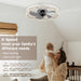 Smart LED Ceiling Fan with Remote Control, Modern Dimmable Low Profile Ceiling Fan Light for Corridor Bedroom Living Room Kitchen-ErisView