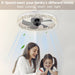 Smart LED Ceiling Fan with Remote Control, Modern Dimmable Low Profile Ceiling Fan Light for Corridor Bedroom Living Room Kitchen-ErisView
