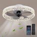 Smart LED Ceiling Fan with Remote Control, Modern Dimmable Low Profile Ceiling Fan Light for Corridor Bedroom Living Room Kitchen-White-ErisView