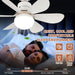 Socket Ceiling Fans with Lights and Remote, Small Ceiling Fan for Bedroom Living Room Kitchen, Garage Ceiling Fan -6-ErisView