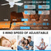 Socket Fan Light, Ceiling Fans Light with Remote, Screw In Ceiling Fan Lights for Bedroom Living Room Kitchen -5-ErisView