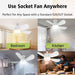 Socket Fan Light, Ceiling Fans Light with Remote, Screw In Ceiling Fan Lights for Bedroom Living Room Kitchen -6-ErisView