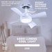Socket Fan Light, Ceiling Fans with Lights and Remote for Bedroom Kitchen Living Room-3-ErisView