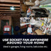 Socket Fan Light, Ceiling Fans with Lights and Remote for Bedroom Kitchen Living Room-7-ErisView