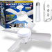 Socket Fan Light, Ceiling Fans with Lights and Remote for Bedroom Kitchen Living Room-1-ErisView