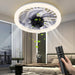 Socket Fan Light, Flush Mount Remote Control Ceiling Fan and Light, Modern Fan with Light, Socket Fan Low Profile Ceiling Fan and Light-8-ErisView