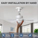 Socket Fan Light with Remote APP Control, Small Screw In Socket Bedroom Ceiling Fans, Living Room Fan, Kitchen Fans with Lights-6-ErisView