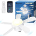 Socket Fan Light with Remote APP Control, Small Screw In Socket Bedroom Ceiling Fans, Living Room Fan, Kitchen Fans with Lights-1-ErisView