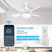 Socket Fan Light with Remote, Screw In Ceiling Fans with Lights, Reversible Quiet Ceiling Fans for Bathroom Kitchen, Garage Ceiling Fan -3-ErisView