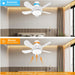 Socket Fan Light with Remote, Screw In Ceiling Fans with Lights, Reversible Quiet Ceiling Fans for Bathroom Kitchen, Garage Ceiling Fan -5-ErisView