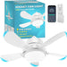 Socket Fan Light with Remote, Screw In Ceiling Fans with Lights, Reversible Quiet Ceiling Fans for Bathroom Kitchen, Garage Ceiling Fan -1-ErisView