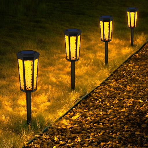Solar Pathway Light with Gorgeous Light and Shadow, Dual Color Modes (Warm White & RGB), IP65 Waterproof for Outdoor Decoration & Lighting-ErisView-1