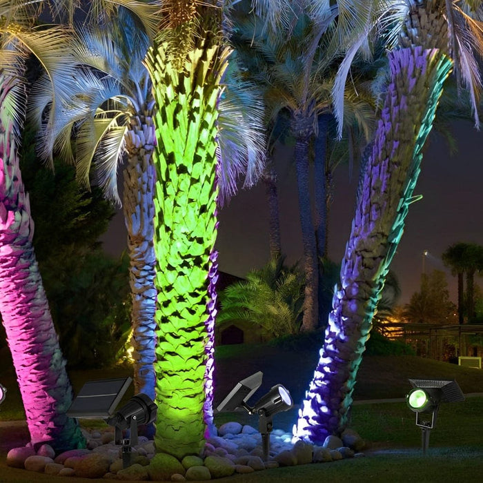 Solar Powered Tree Spotlight with Automatic Color Change, Weatherproof Silicone Seals, Adjustable Angle, and Energy-Saving LED for Outdoor Use-ErisView-7