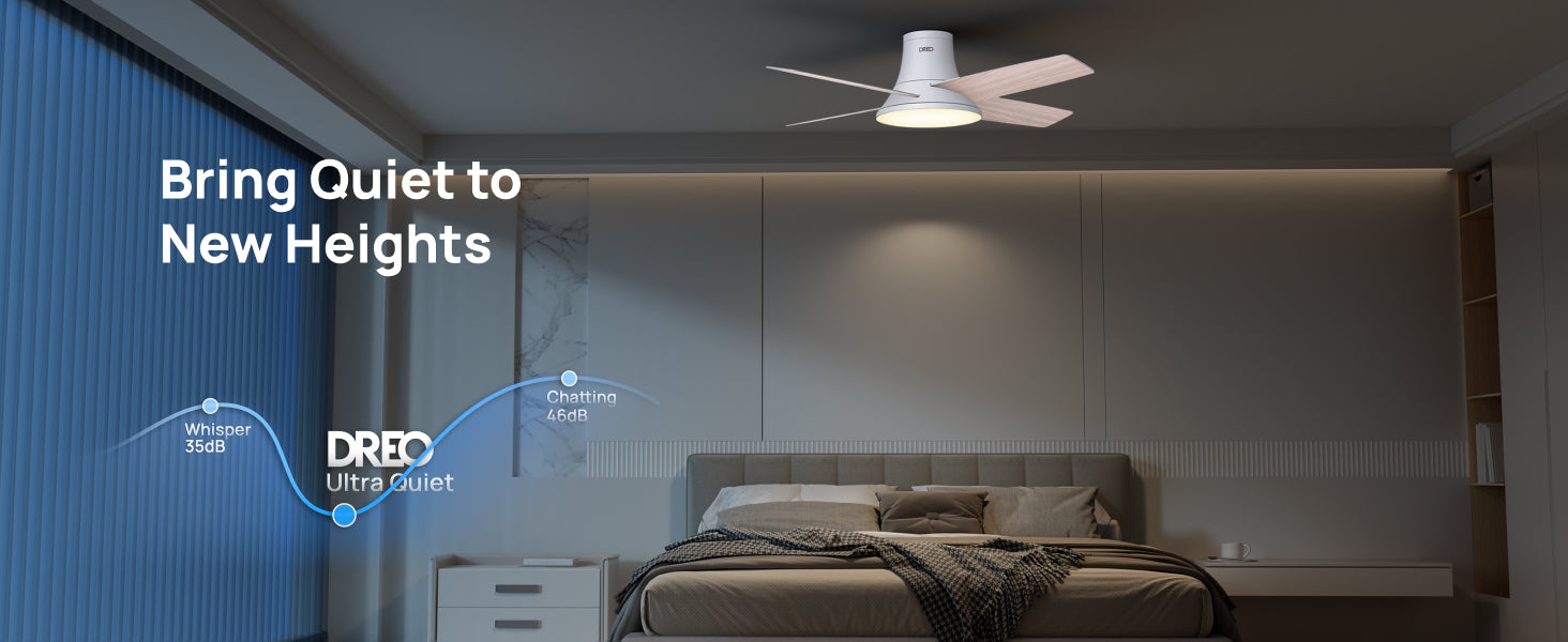 Indoor Silver Smart Ceiling Fan with Lights and Remote, Quiet Ceiling Fans with Lights, Dimmable LED Ceiling Fan with APP Alexa Control