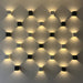 Square Outdoor Up and Down Wall Light, Waterproof Modern Exterior Wall Mount Light for Porch Courtyard Stair Corridor Garden-ErisView