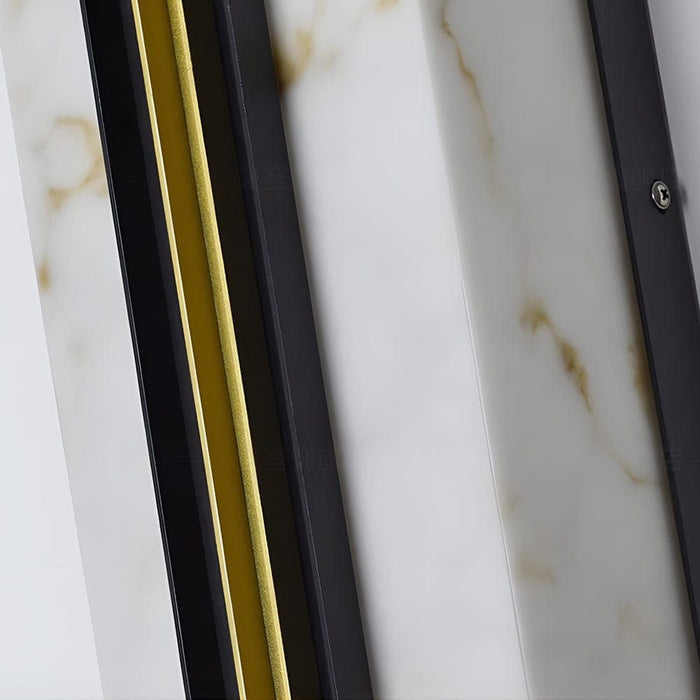 Stainless Steel & Resin Outdoor Wall Light with Marble-Textured Shade, Waterproof LED for Villa, Terrace, Porch, Corridor, Aisle, Doorway-ErisView-4