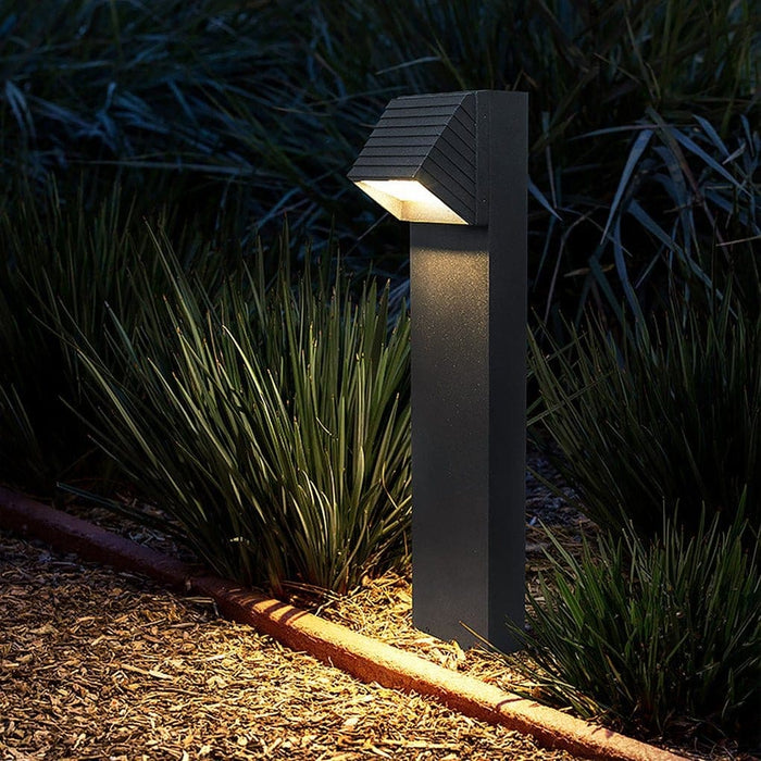 Sturdy Aluminum Alloy Die-Casting Outdoor Light with High Color Rendering LED, Frosted Glass Lampshade, and Silver Luster Finish for Lawn and Landscape-ErisView-3