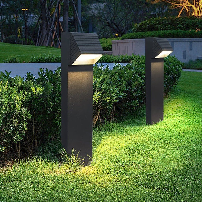 Sturdy Aluminum Alloy Die-Casting Outdoor Light with High Color Rendering LED, Frosted Glass Lampshade, and Silver Luster Finish for Lawn and Landscape-ErisView-4