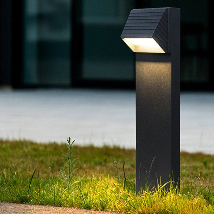 Sturdy Aluminum Alloy Die-Casting Outdoor Light with High Color Rendering LED, Frosted Glass Lampshade, and Silver Luster Finish for Lawn and Landscape-ErisView-17