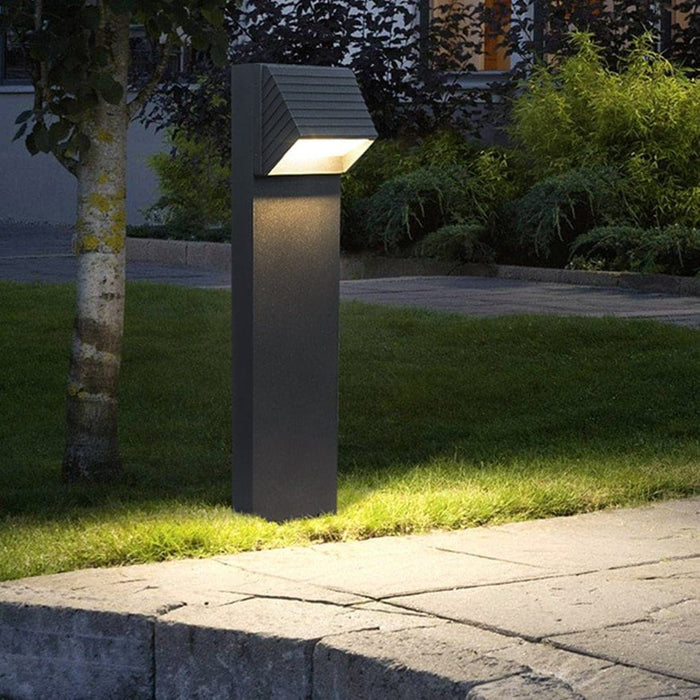 Sturdy Aluminum Alloy Die-Casting Outdoor Light with High Color Rendering LED, Frosted Glass Lampshade, and Silver Luster Finish for Lawn and Landscape-ErisView-13