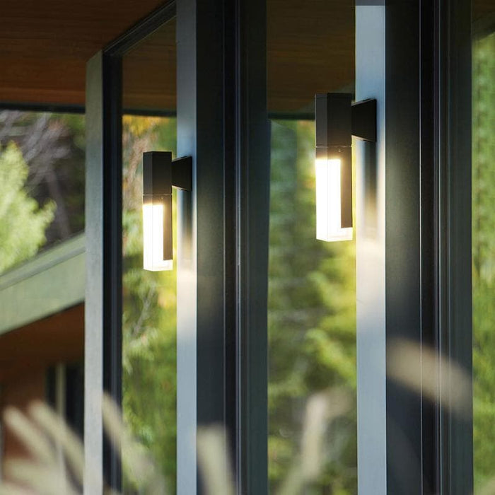 Sturdy Minimalist Outdoor Wall Lights with Energy Efficient LED, Elongated Gray Metal Frame, Perfect for Porch, Doorway, or Garden Wall-ErisView-4