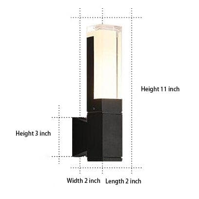 Sturdy Minimalist Outdoor Wall Lights with Energy Efficient LED, Elongated Gray Metal Frame, Perfect for Porch, Doorway, or Garden Wall-ErisView-6