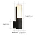 Sturdy Minimalist Outdoor Wall Lights with Energy Efficient LED, Elongated Gray Metal Frame, Perfect for Porch, Doorway, or Garden Wall-ErisView-6