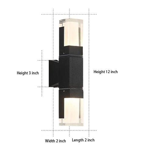 Sturdy Minimalist Outdoor Wall Lights with Energy Efficient LED, Elongated Gray Metal Frame, Perfect for Porch, Doorway, or Garden Wall-ErisView-7