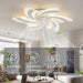 Stylish Ceiling Fans with Lights and Remote, Dimmable LED Fandelier Flush Mount, White Bedroom Ceiling Light with Fan -3-ErisView