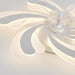 Stylish Ceiling Fans with Lights and Remote, Dimmable LED Fandelier Flush Mount, White Bedroom Ceiling Light with Fan -7-ErisView